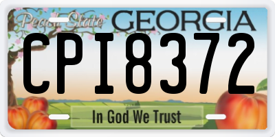 GA license plate CPI8372