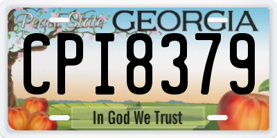 GA license plate CPI8379