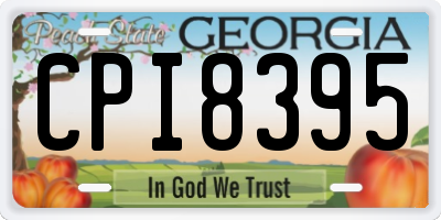 GA license plate CPI8395