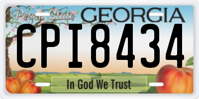 GA license plate CPI8434
