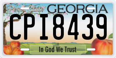 GA license plate CPI8439