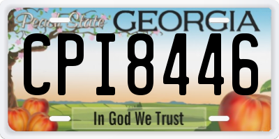 GA license plate CPI8446