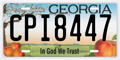 GA license plate CPI8447