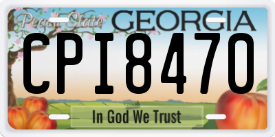 GA license plate CPI8470