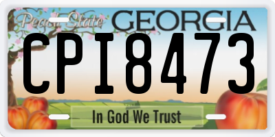 GA license plate CPI8473