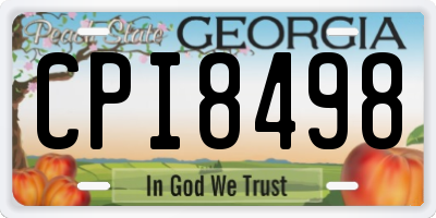 GA license plate CPI8498