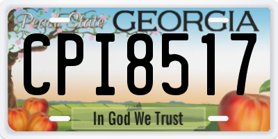 GA license plate CPI8517