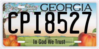 GA license plate CPI8527