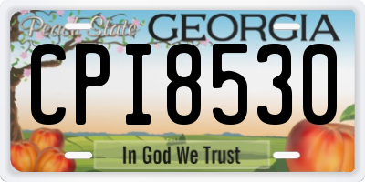 GA license plate CPI8530