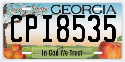 GA license plate CPI8535