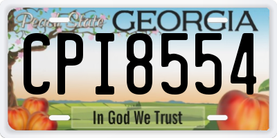 GA license plate CPI8554