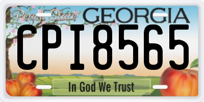 GA license plate CPI8565
