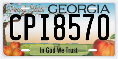 GA license plate CPI8570