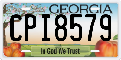 GA license plate CPI8579