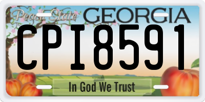 GA license plate CPI8591