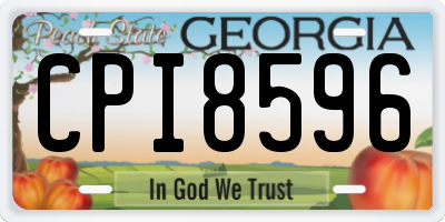 GA license plate CPI8596