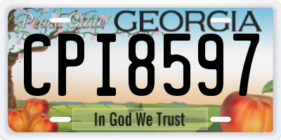 GA license plate CPI8597