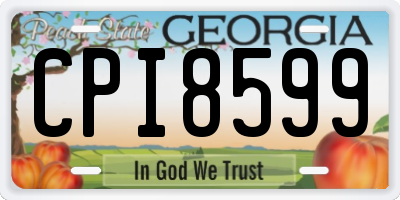 GA license plate CPI8599