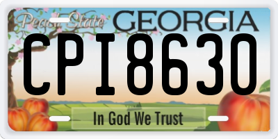GA license plate CPI8630
