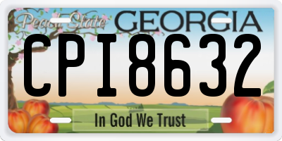 GA license plate CPI8632