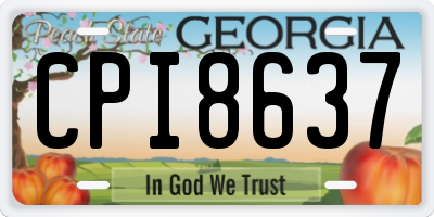 GA license plate CPI8637