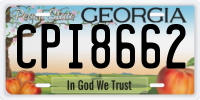 GA license plate CPI8662
