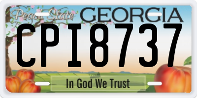 GA license plate CPI8737