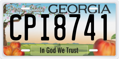 GA license plate CPI8741