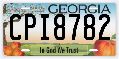 GA license plate CPI8782