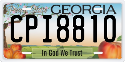 GA license plate CPI8810