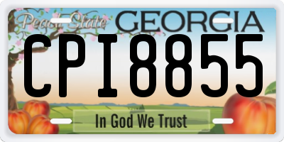 GA license plate CPI8855