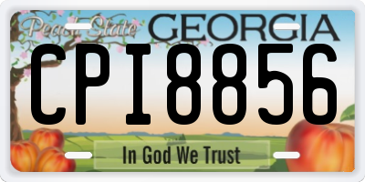 GA license plate CPI8856