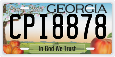 GA license plate CPI8878