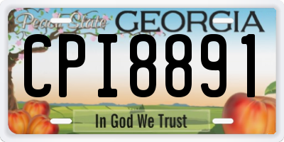 GA license plate CPI8891
