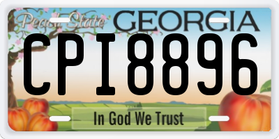 GA license plate CPI8896