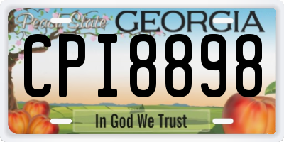 GA license plate CPI8898
