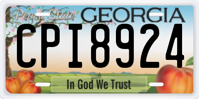 GA license plate CPI8924