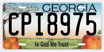 GA license plate CPI8975