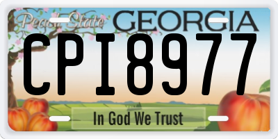 GA license plate CPI8977