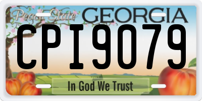 GA license plate CPI9079