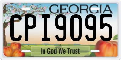 GA license plate CPI9095