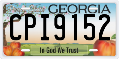 GA license plate CPI9152