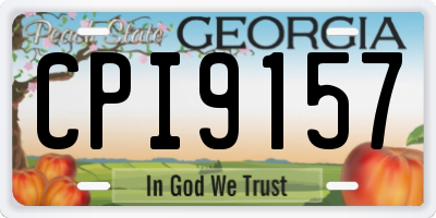 GA license plate CPI9157