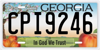 GA license plate CPI9246