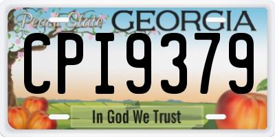GA license plate CPI9379