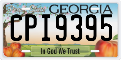 GA license plate CPI9395