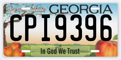 GA license plate CPI9396