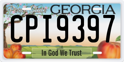 GA license plate CPI9397
