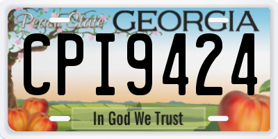 GA license plate CPI9424