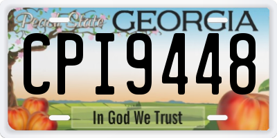 GA license plate CPI9448